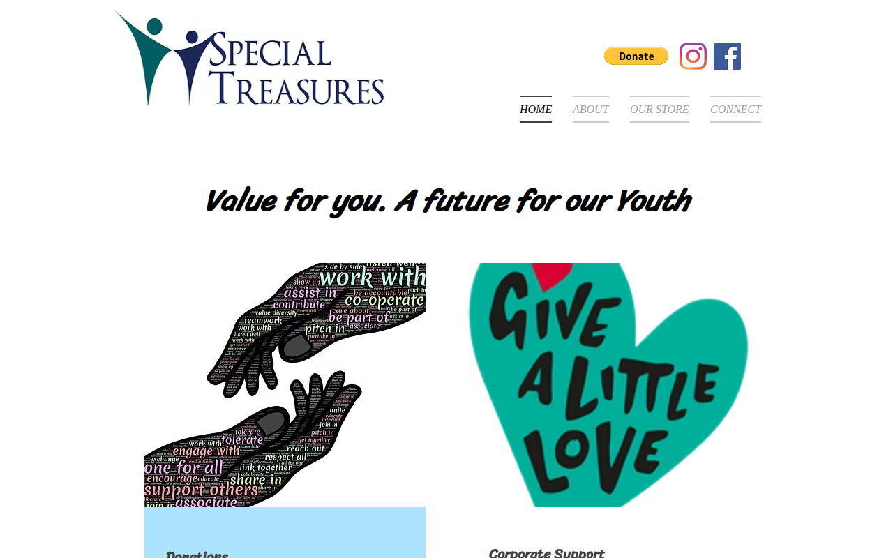 Special Treasures website preview