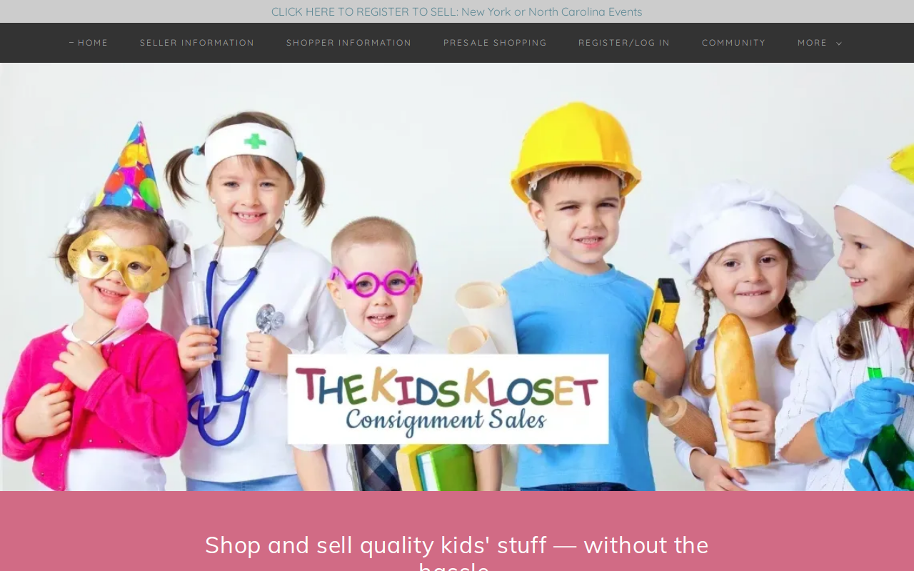 The Kids Kloset Consignment Sale NC- formerly DBC Kids Sale website preview