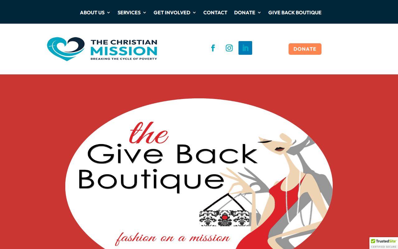 Give Back Boutique website preview