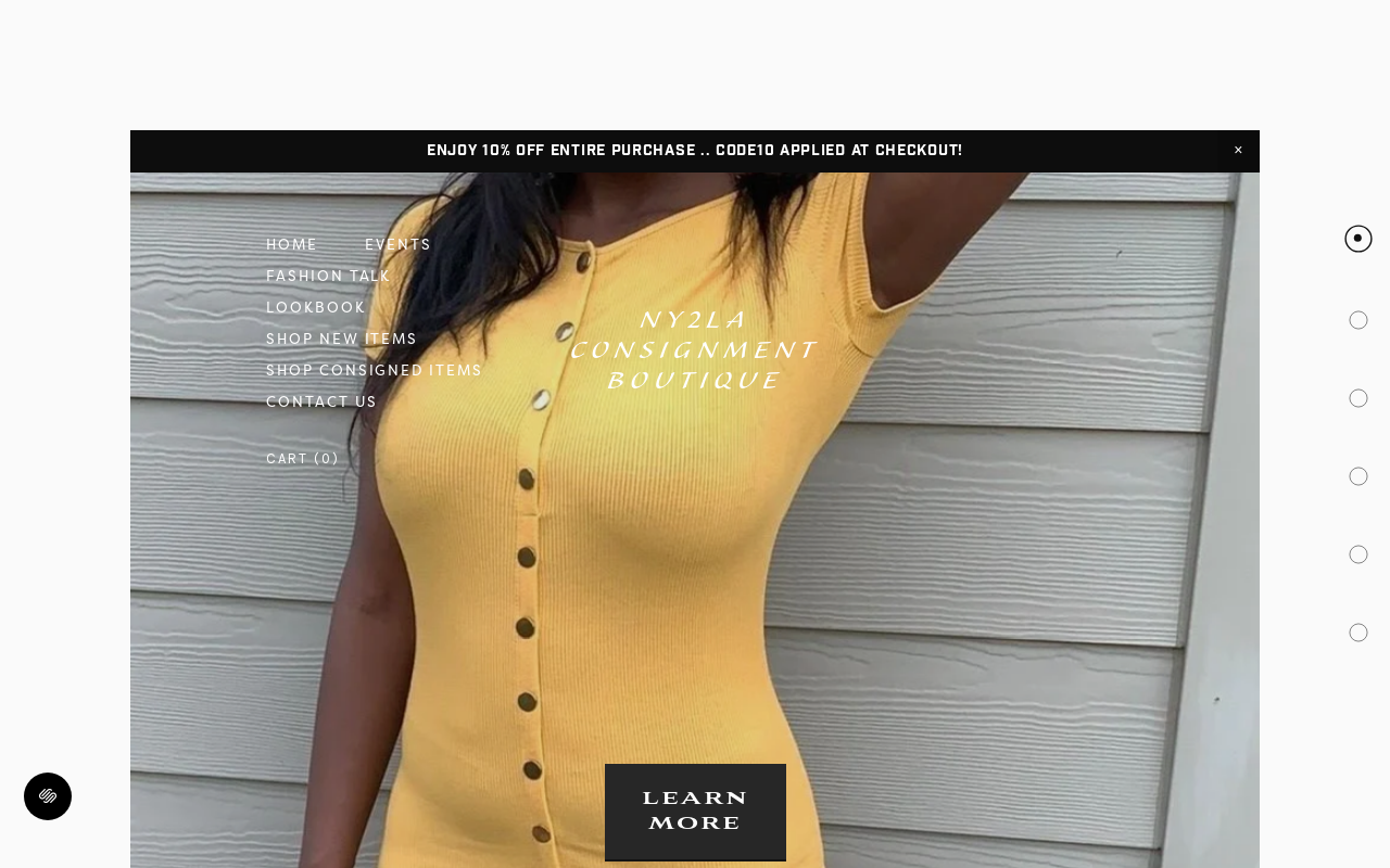 NY2LA Consignment Boutique website preview