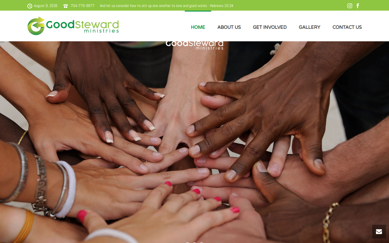 Good Steward Ministries website preview