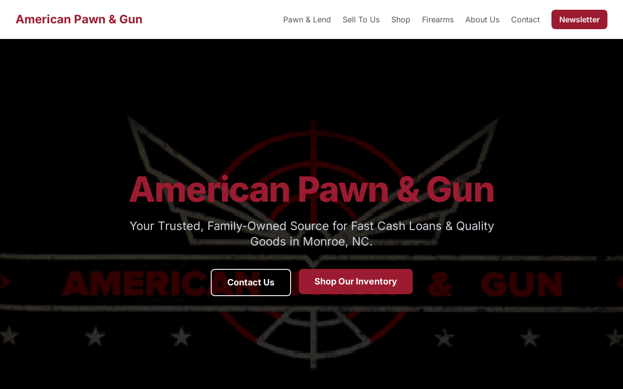 American Pawn & Gun website preview