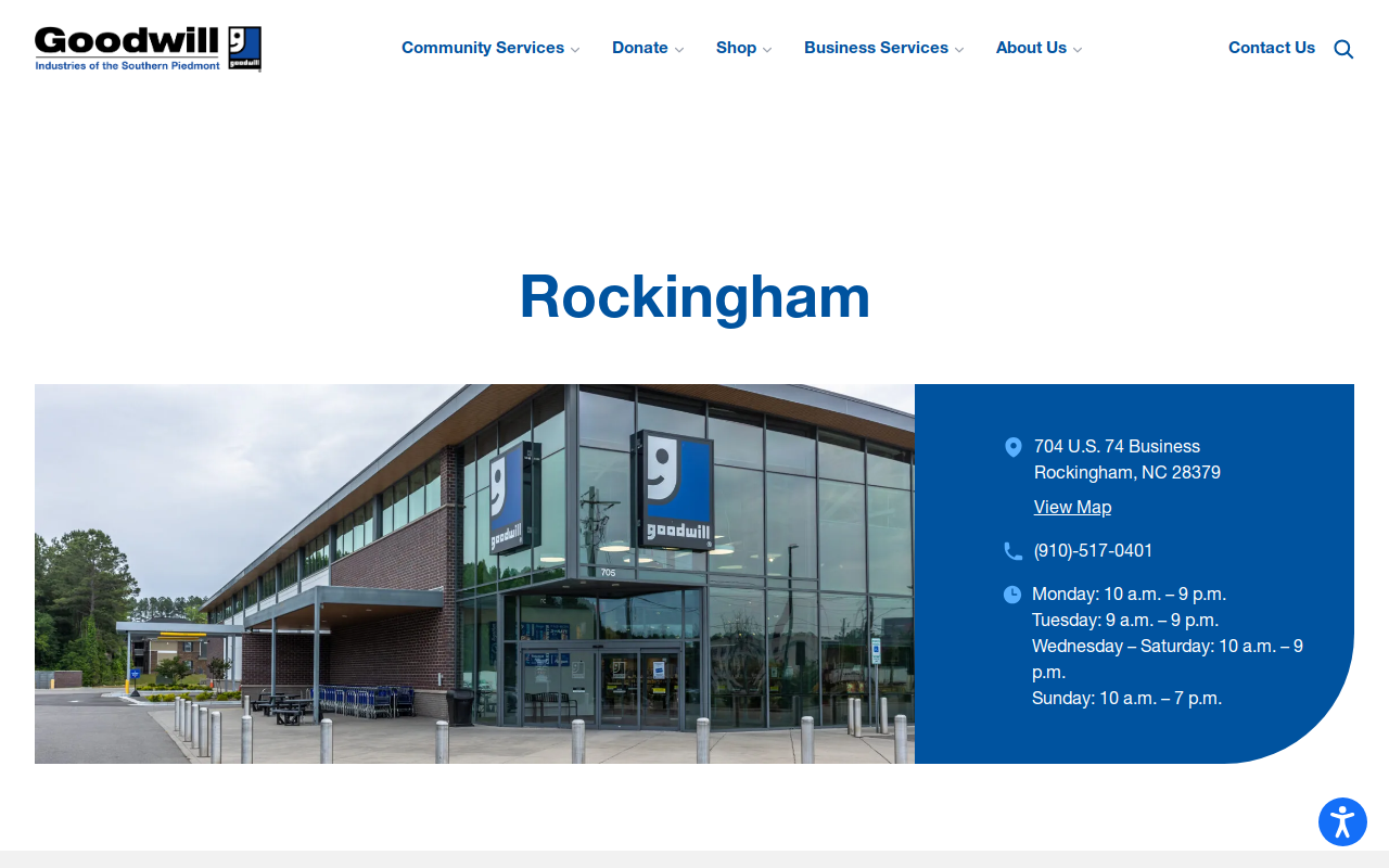 Goodwill - Rockingham website preview