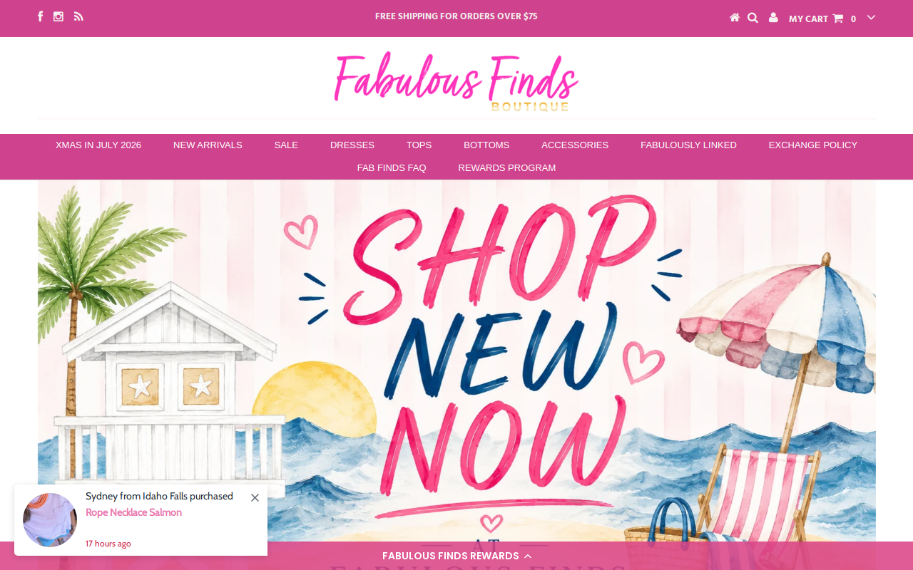 Fabulous Finds Consignment website preview