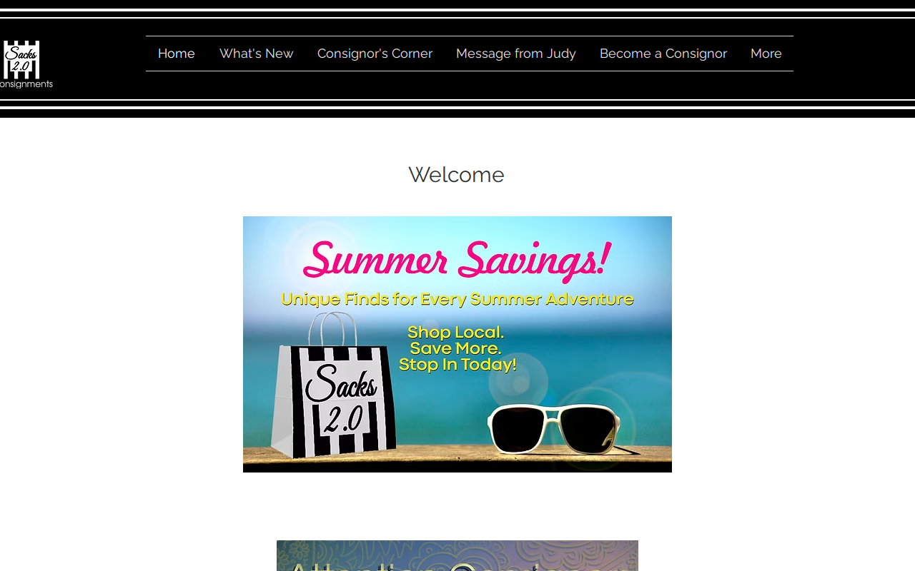 Sacks Consignment website preview