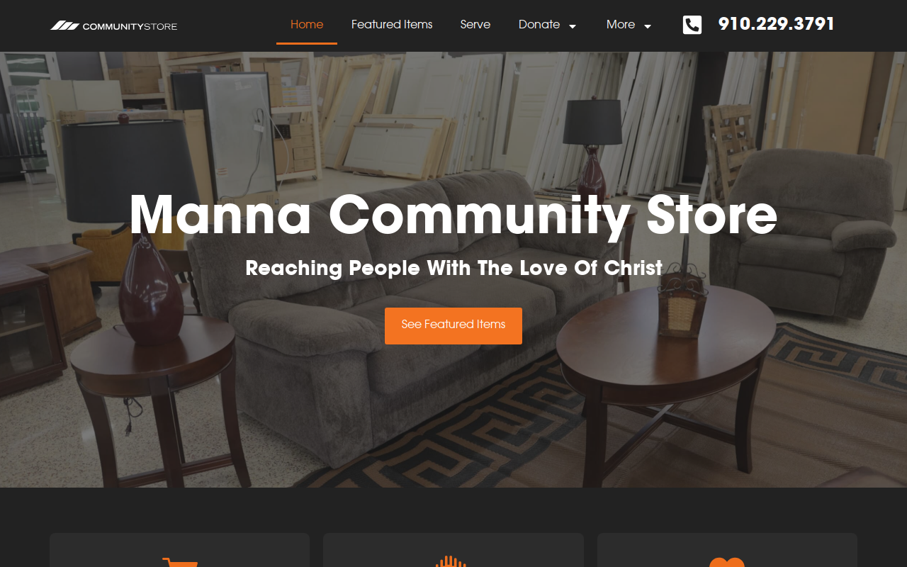 Manna Community Store website preview