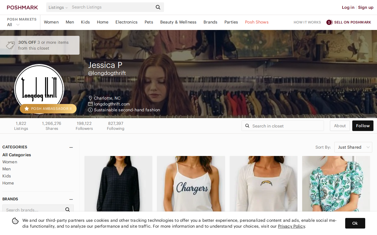 LongDog Thrift website preview