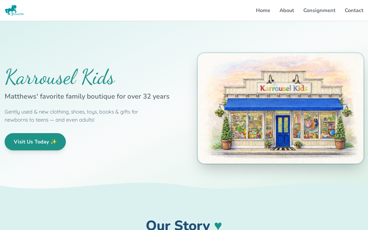 Karrousel Kids website preview