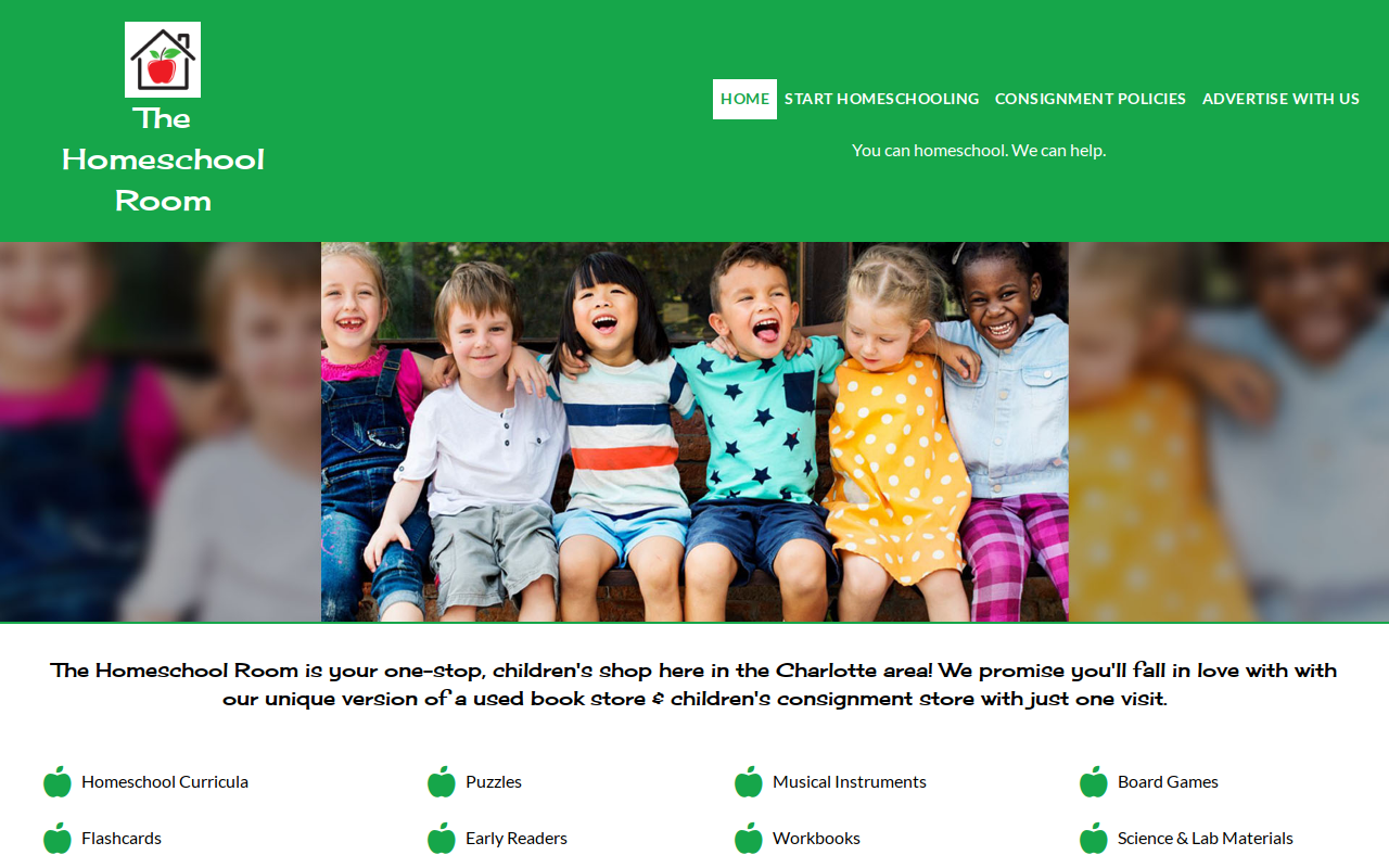 The Homeschool Room website preview