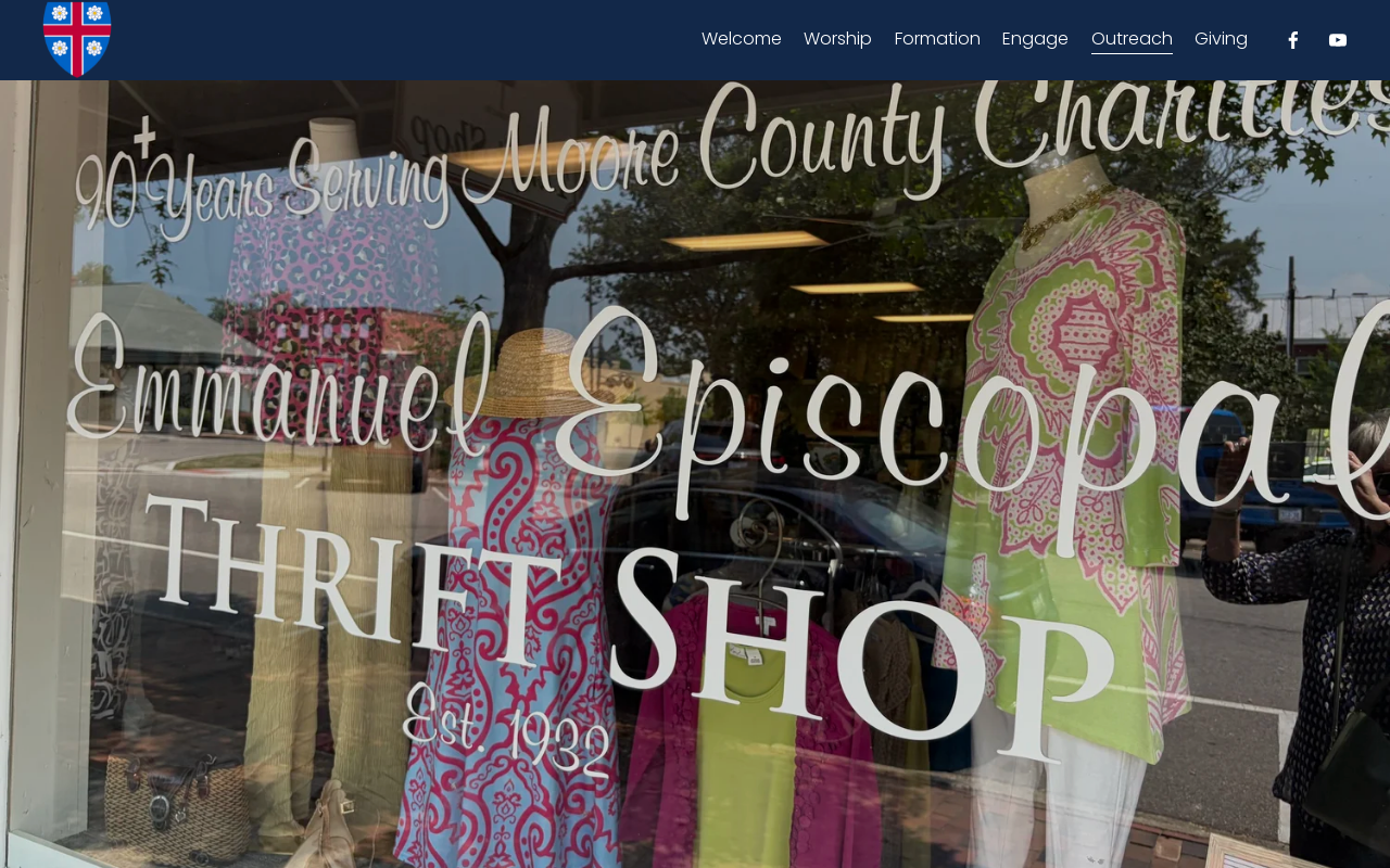 Emmanuel Thrift Shop website preview