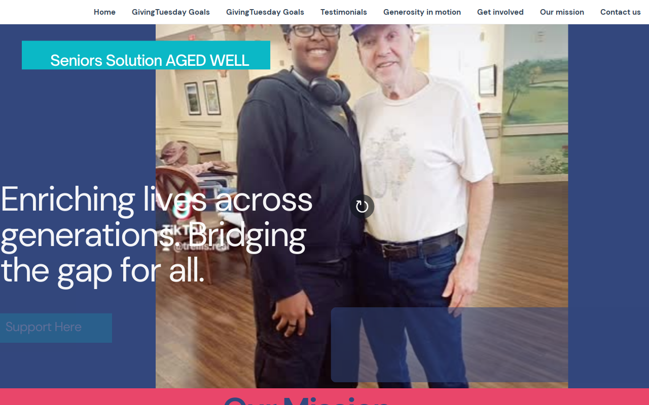 Aged Well Thrift Store website preview