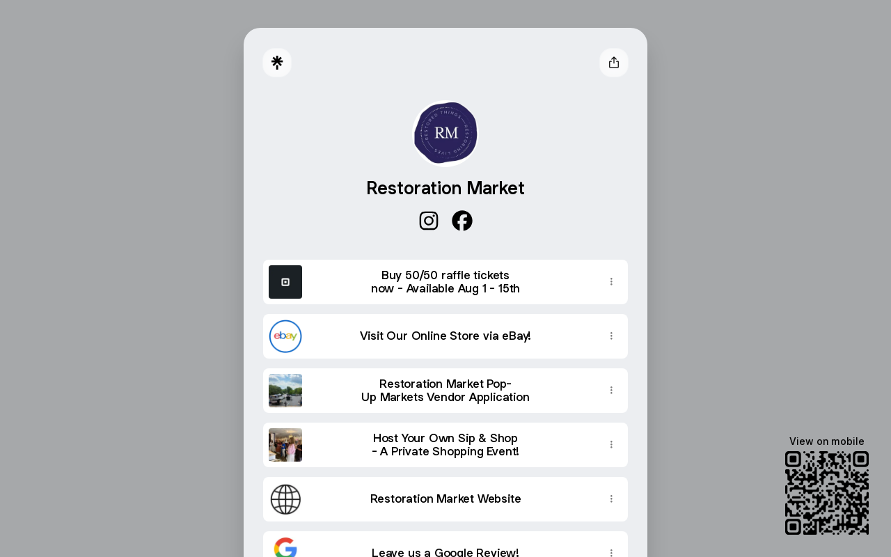 Restoration Market website preview