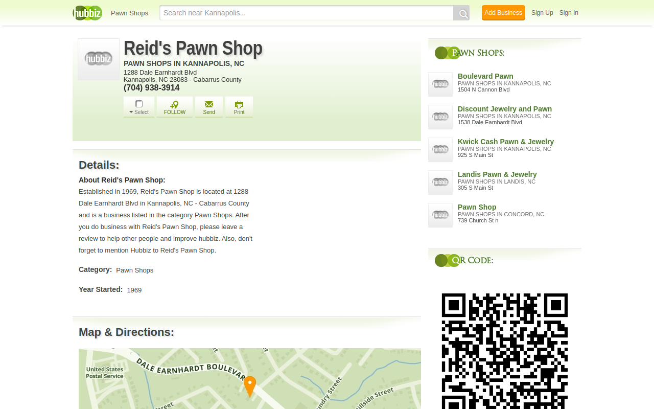 Reid's Pawn Shop website preview