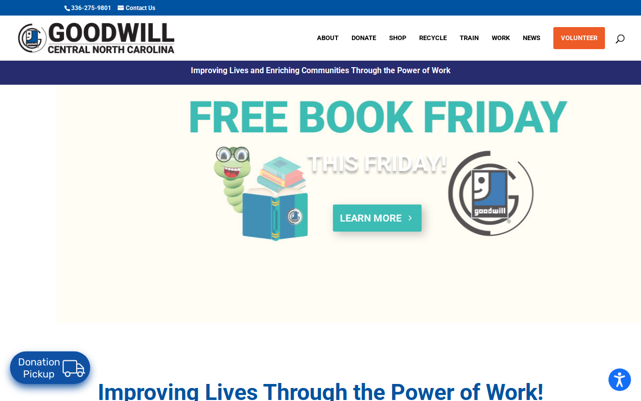 Triad Goodwill Store and Donation Center website preview