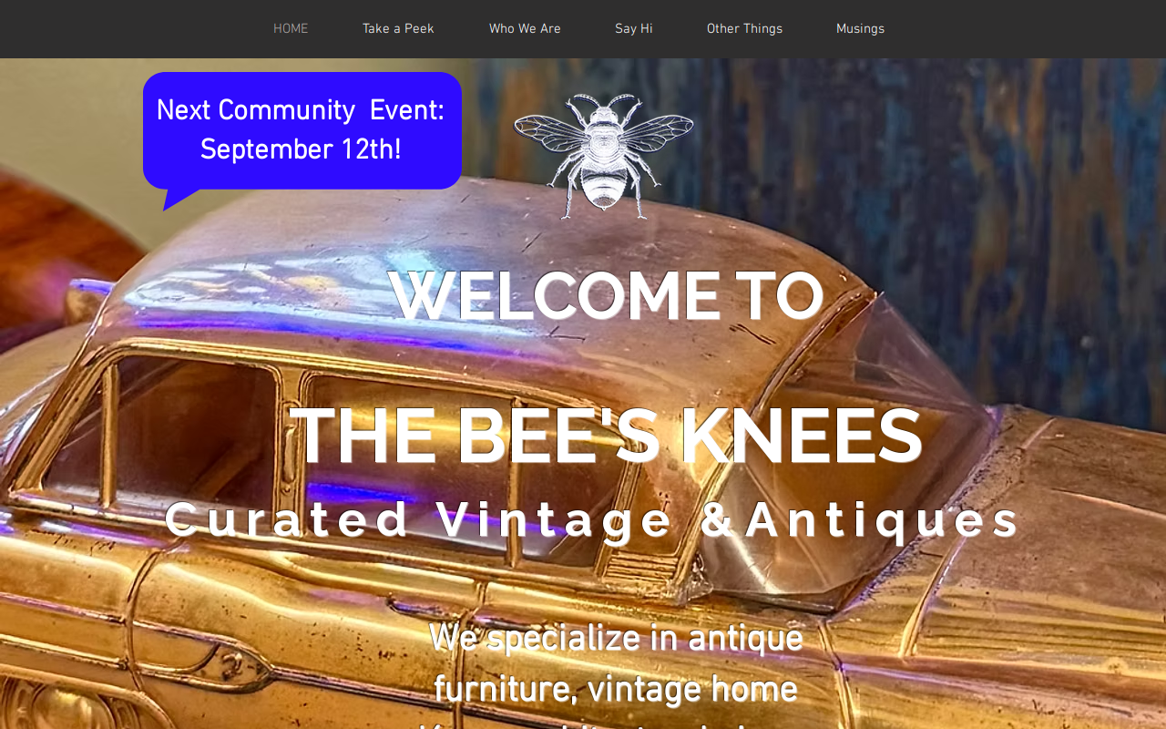 The Bee's Knees website preview