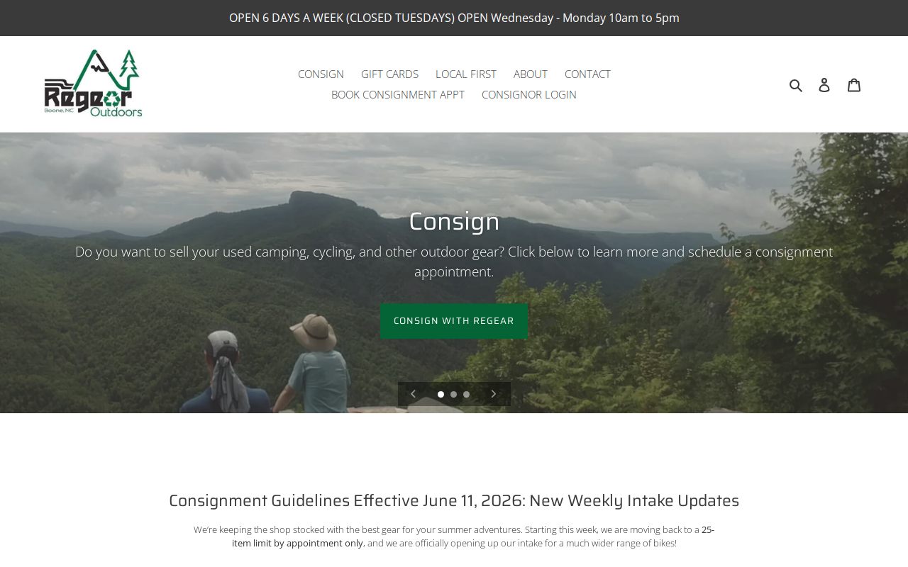 Regear Outdoors website preview
