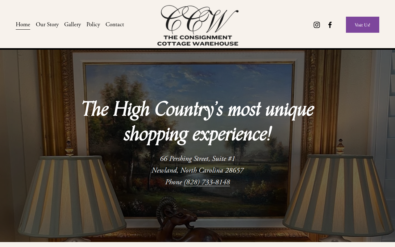 The Consignment Cottage Warehouse website preview