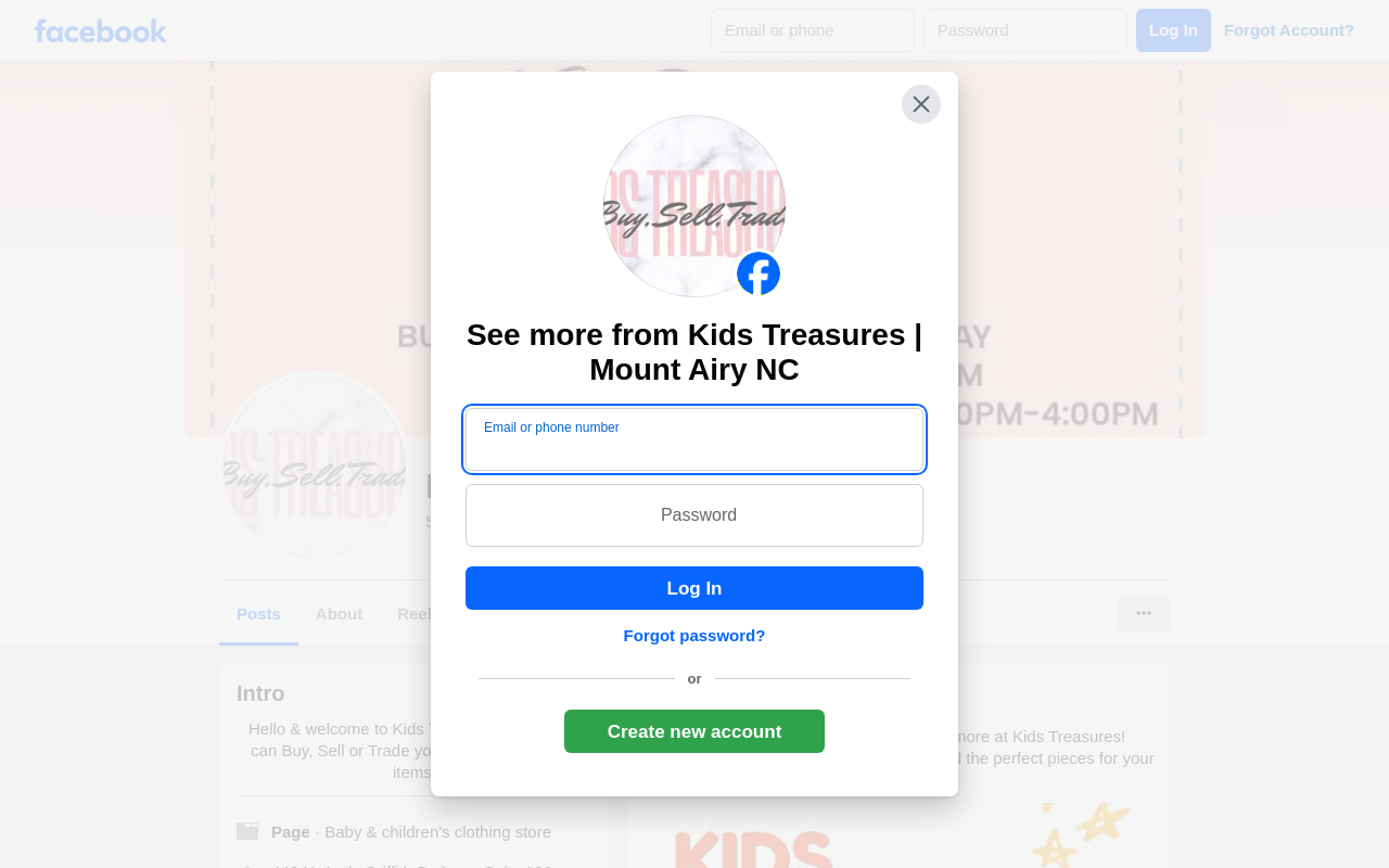 Kids Treasures website preview