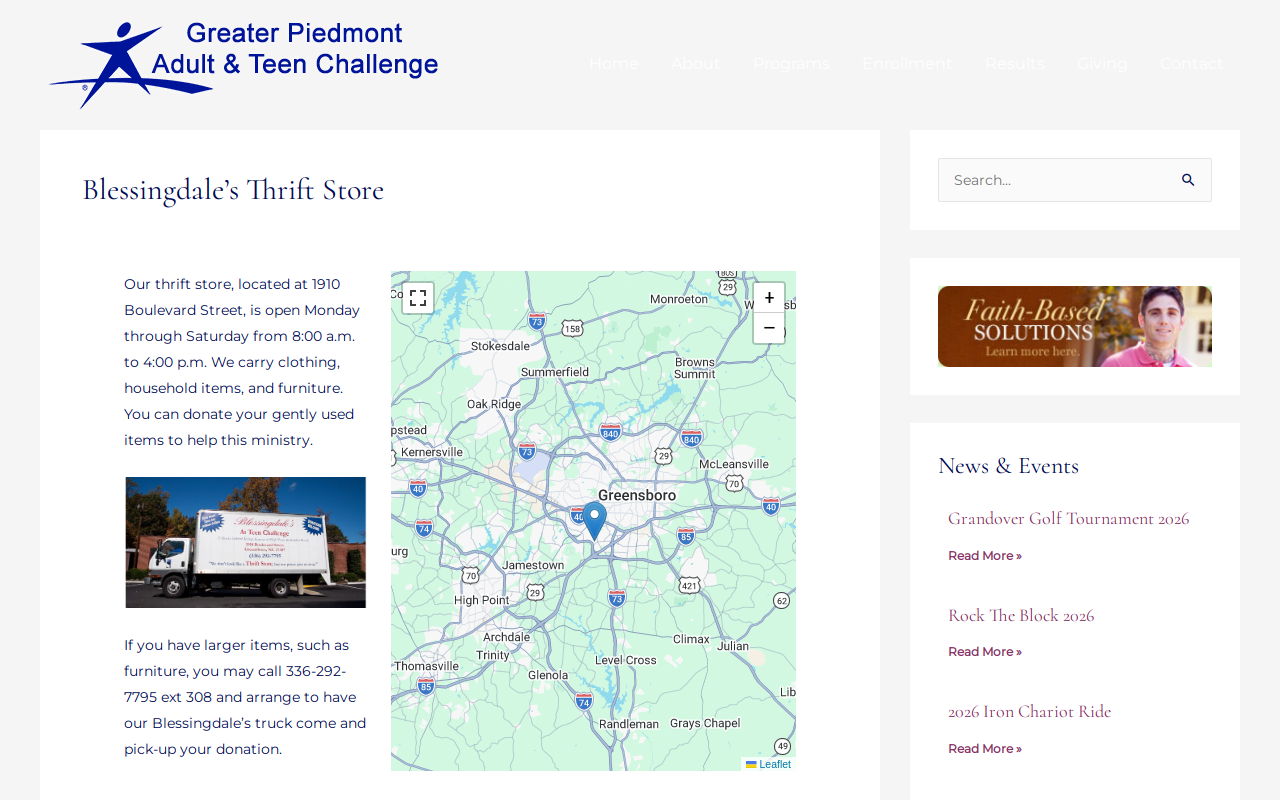Blessingdale's Thrift Store website preview
