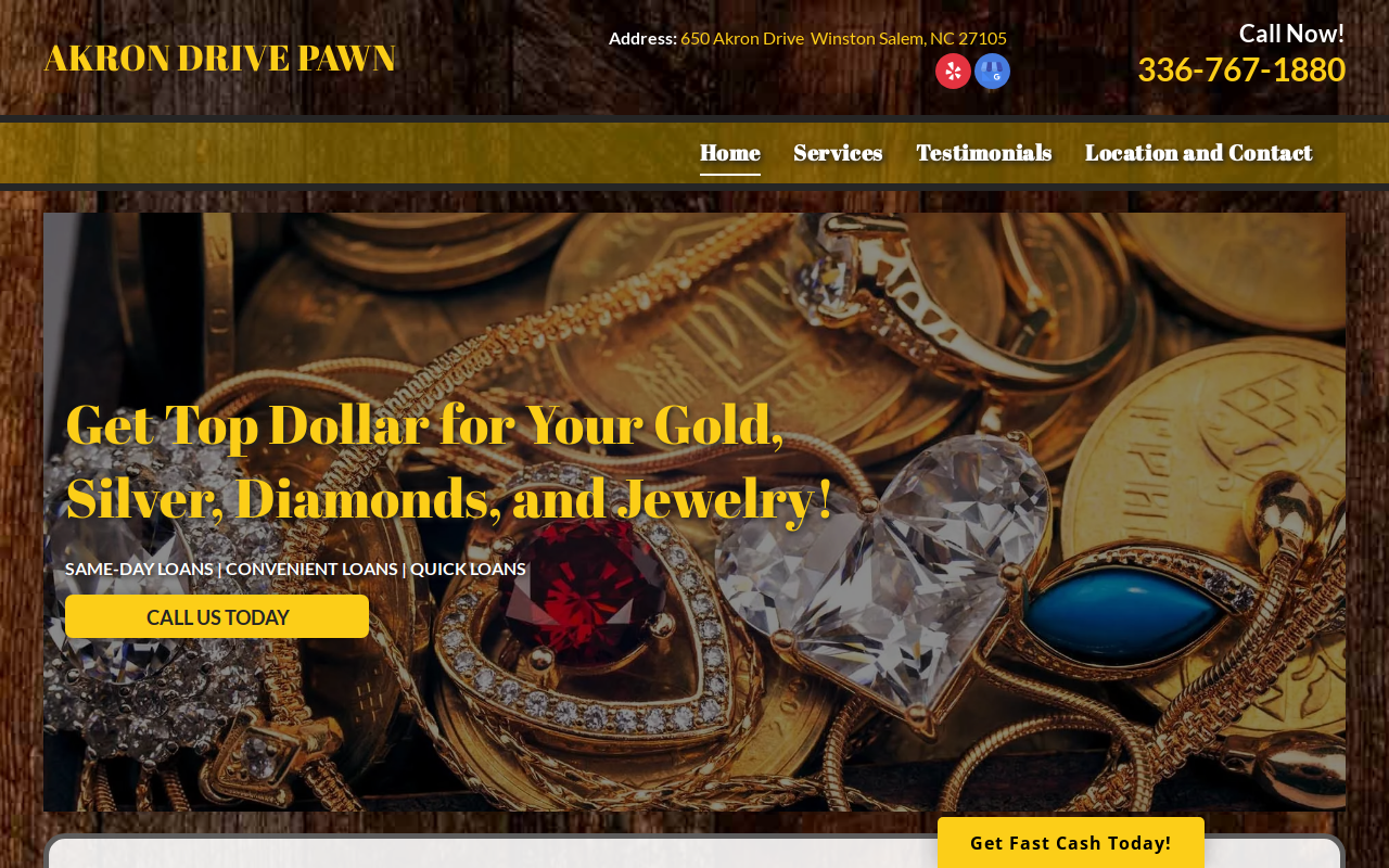 Akron Drive Pawn website preview