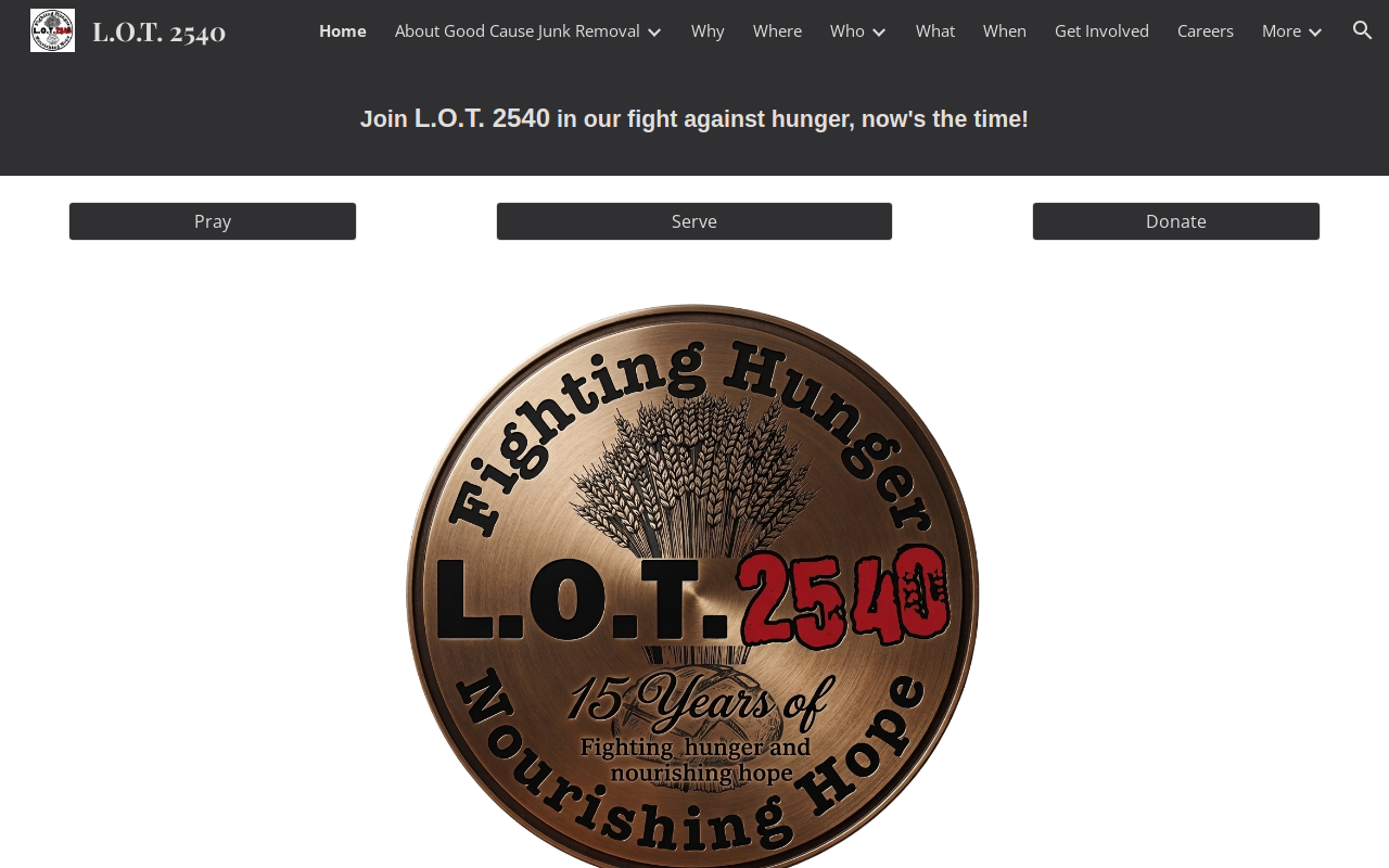 LOT 2540:Filling Empty Plates website preview