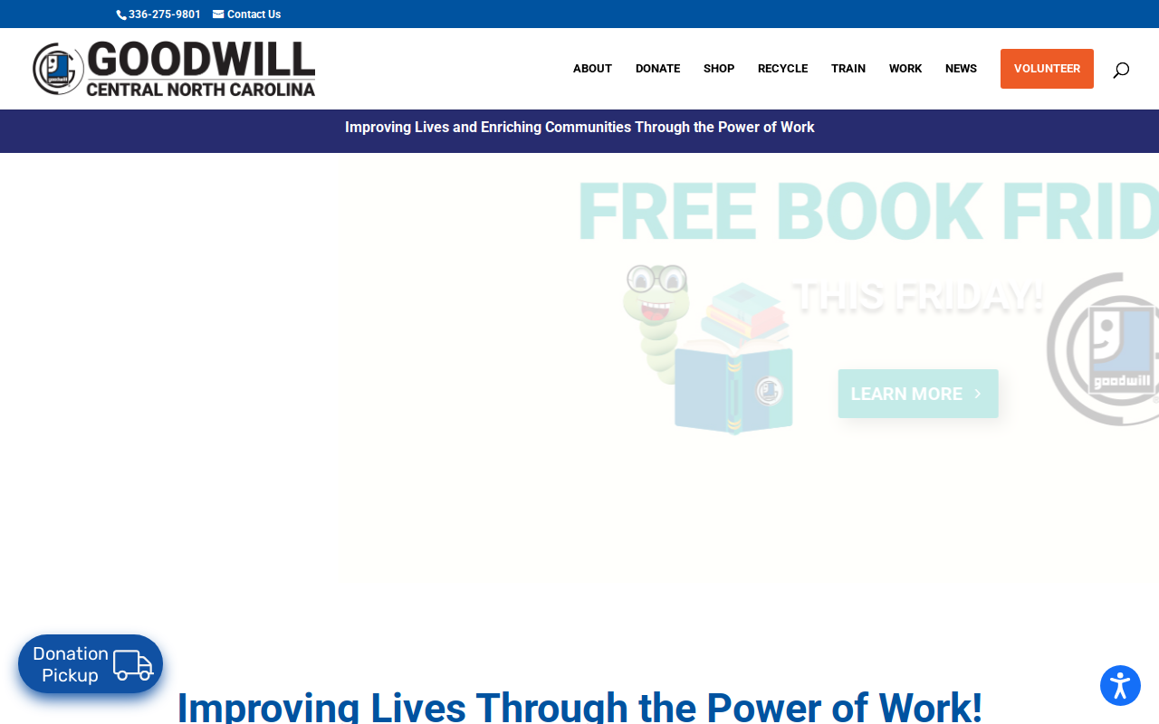 Triad Goodwill website preview