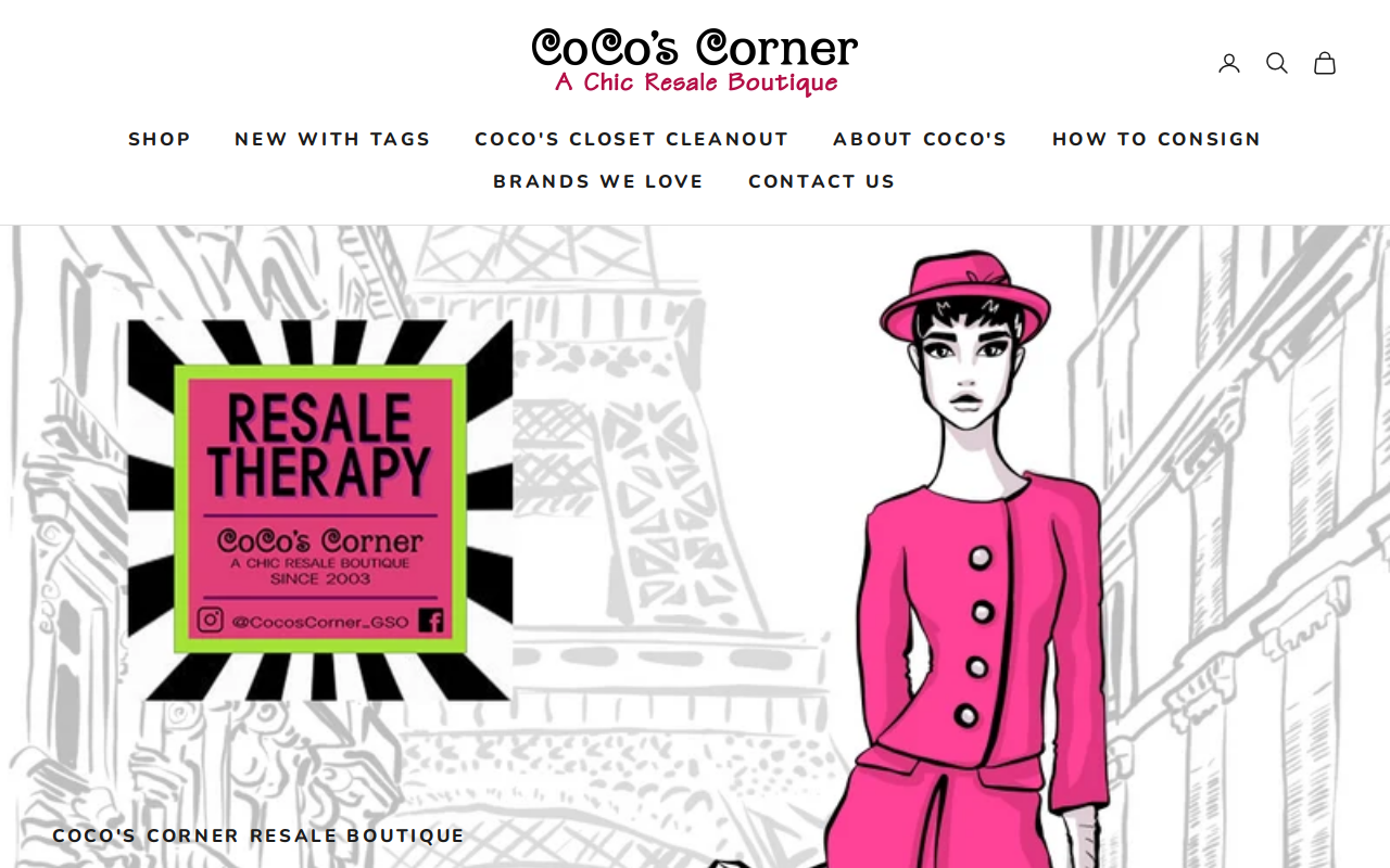 Coco's Corner website preview