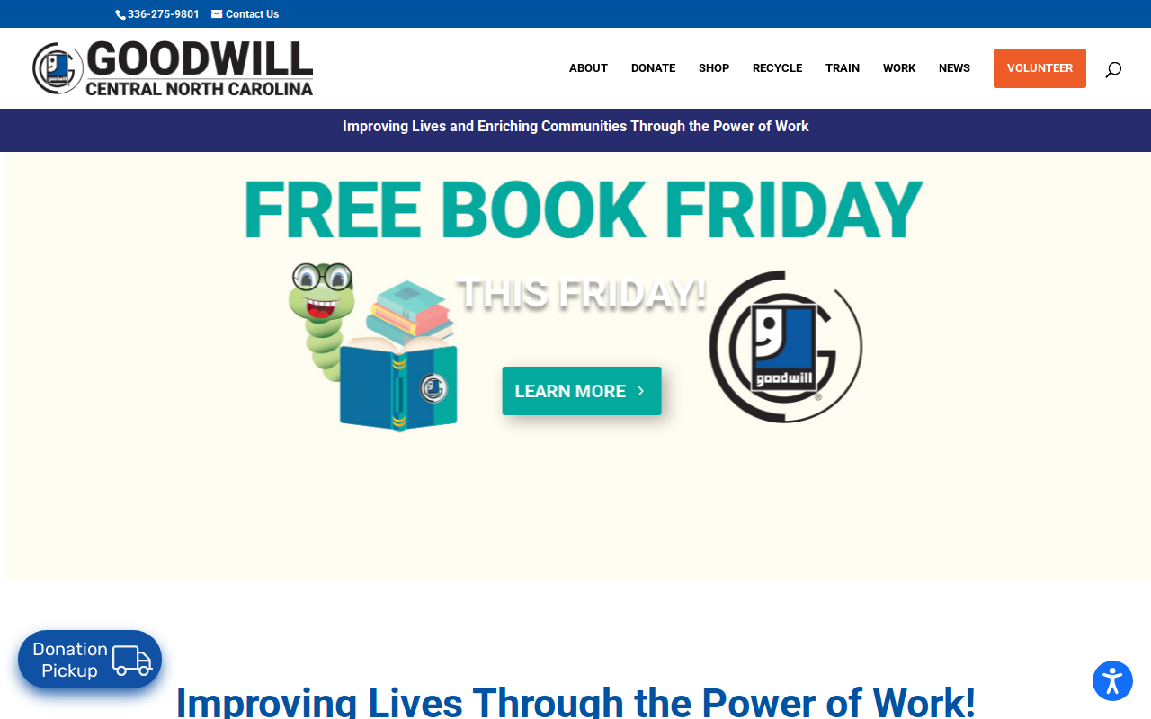 Triad Goodwill & Donation Center website preview
