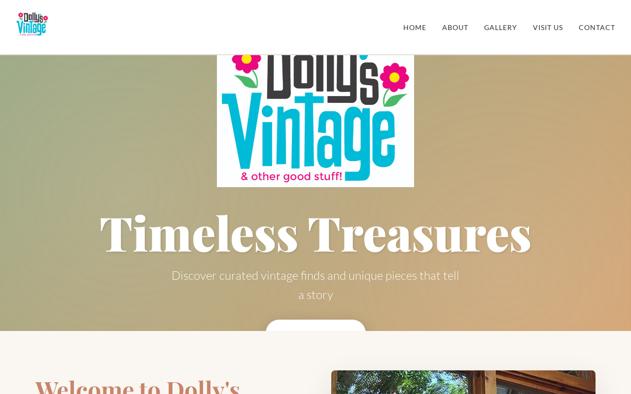 Dolly's Vintage website preview