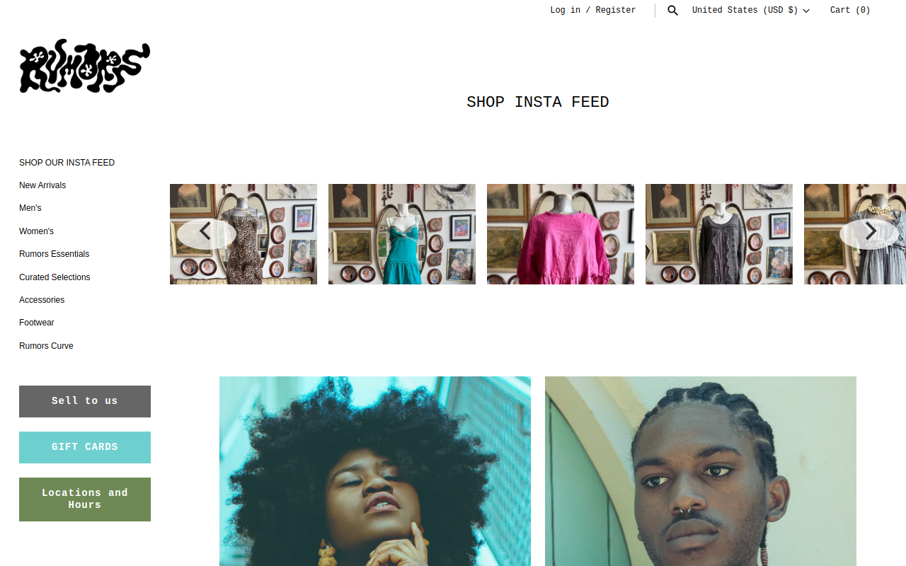 Rumors Durham website preview