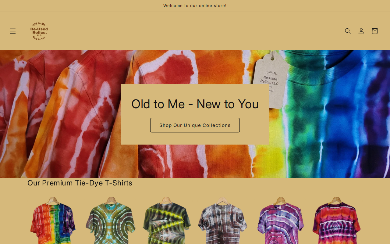 Re-Used Relics, LLC website preview