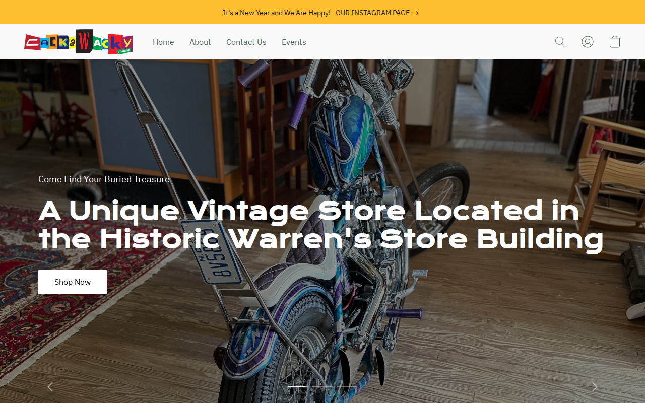 CackaWacky Vintage website preview