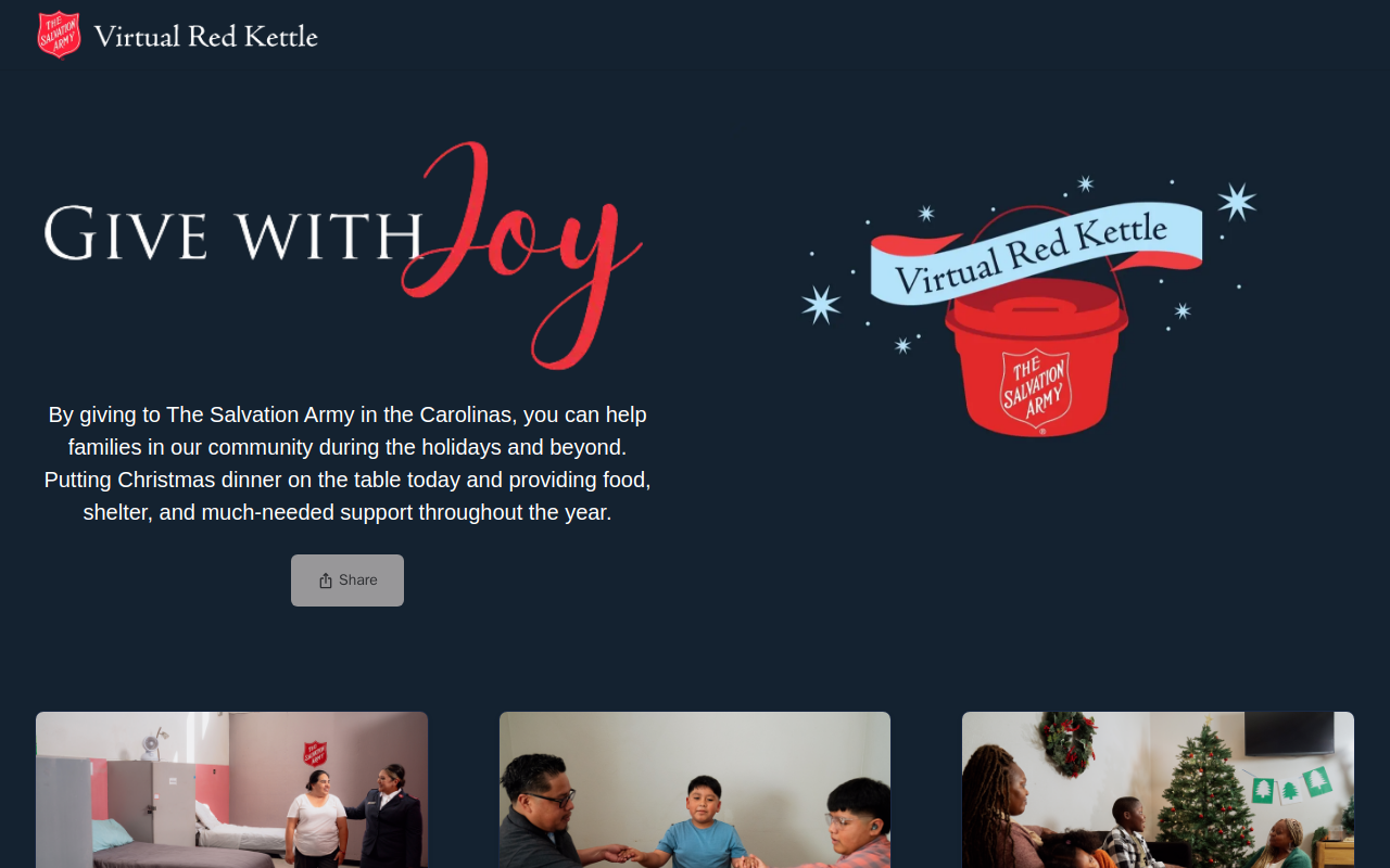 The Salvation Army Family Store and Donation Center website preview
