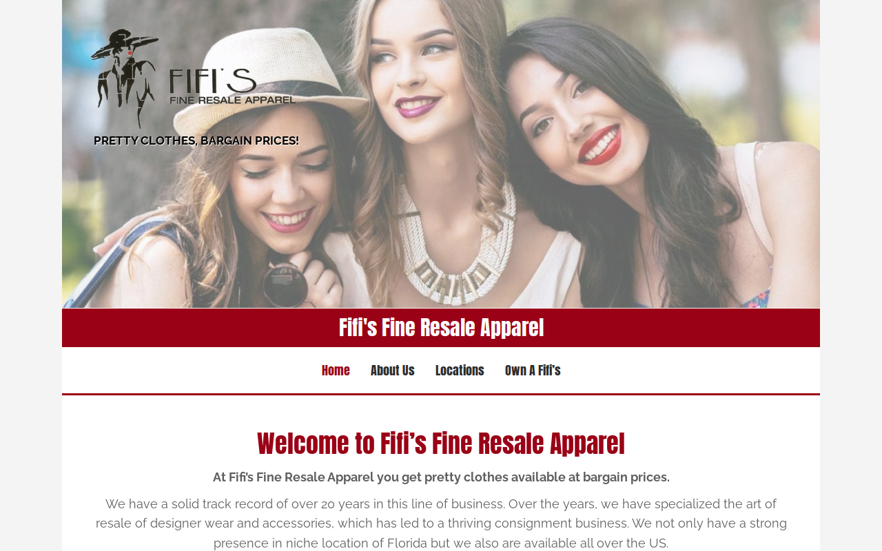 Fifi's Fine Resale website preview