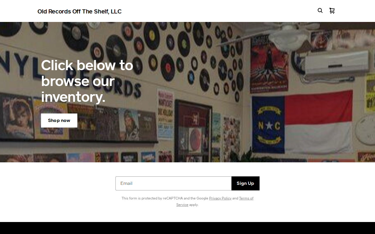 Old Records Off The Shelf website preview