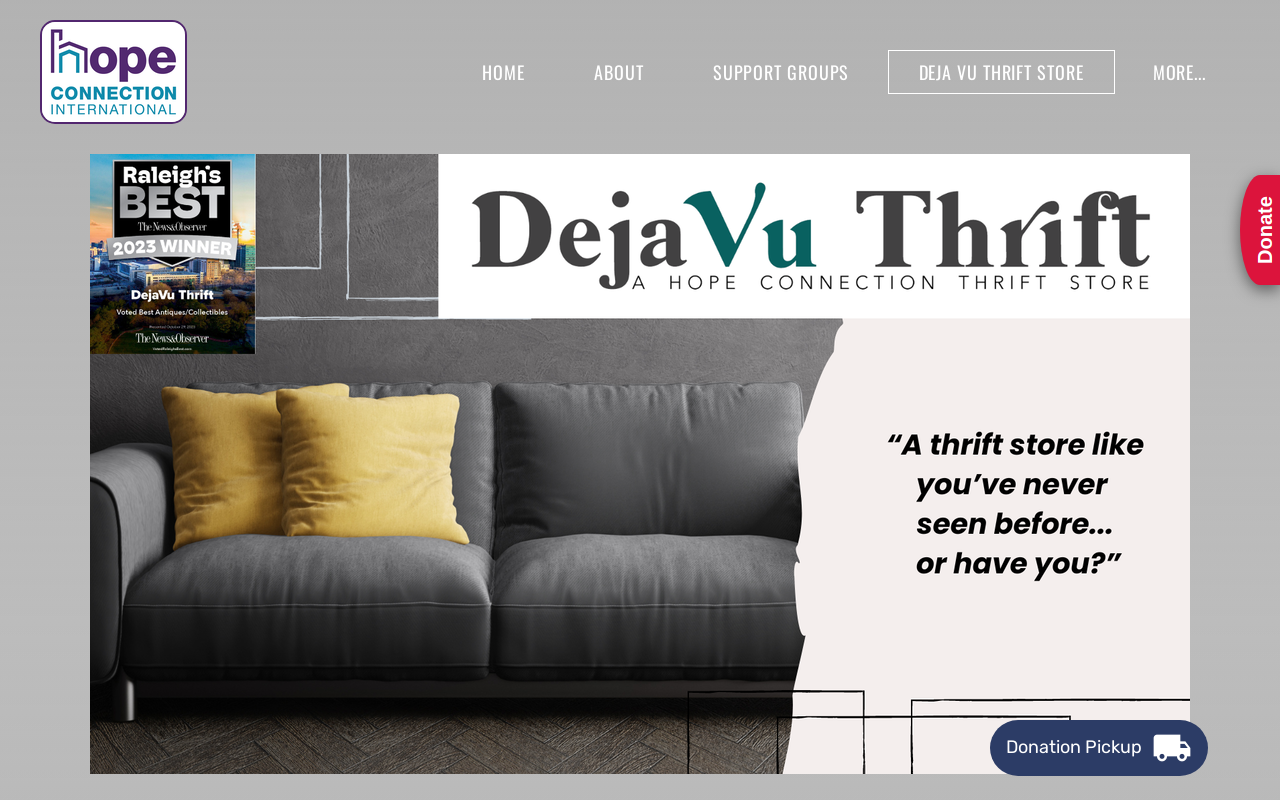 DejaVu Thrift website preview