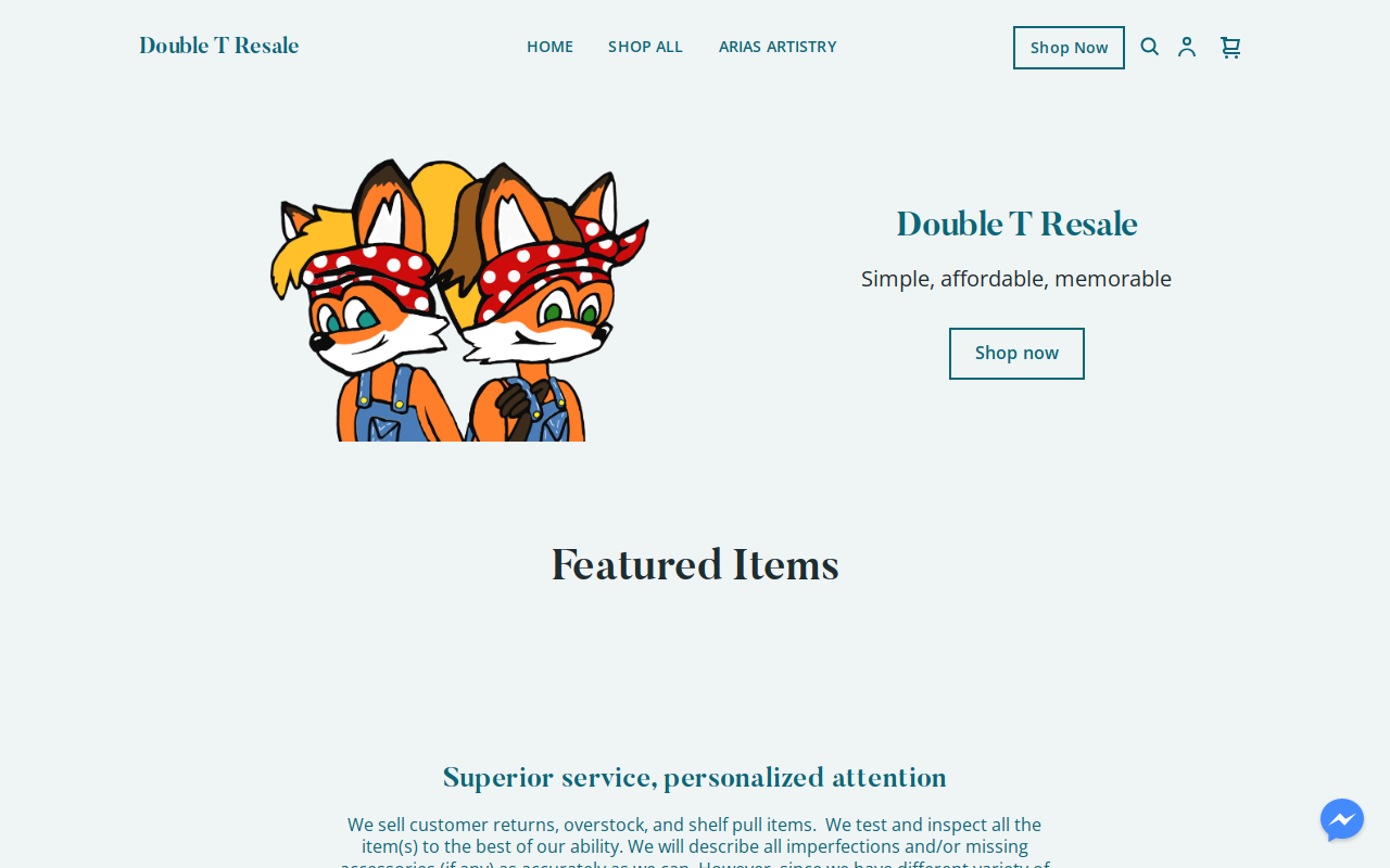 Double T Resale website preview