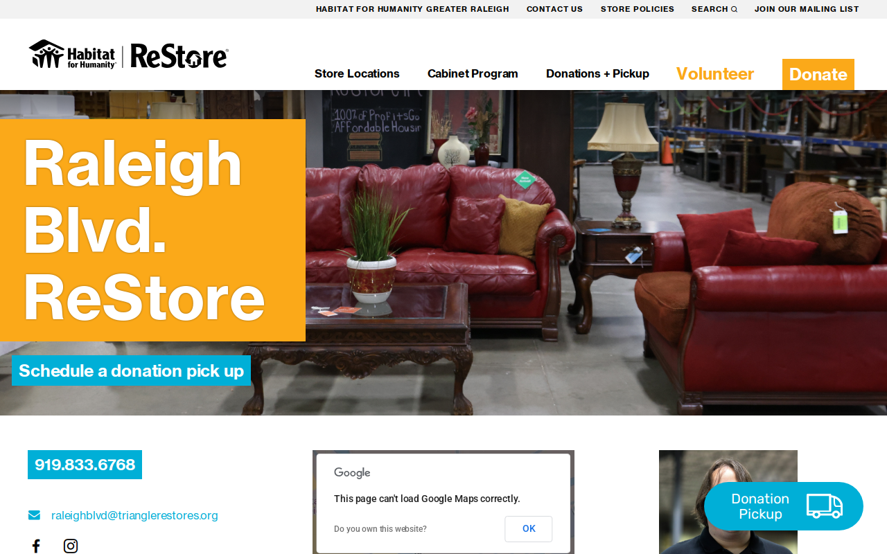 Habitat Wake ReStore -- Raleigh website preview
