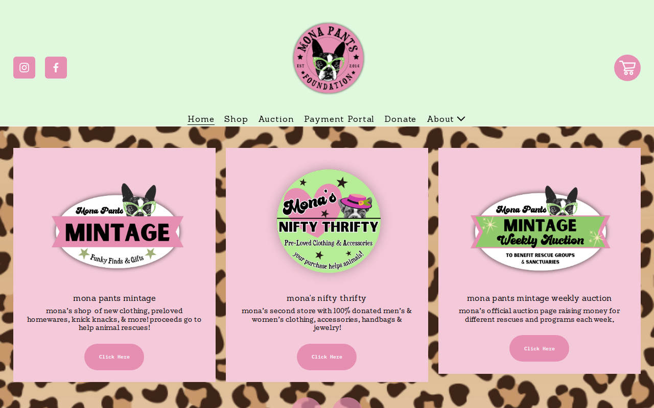 Mona Pants Mintage website preview