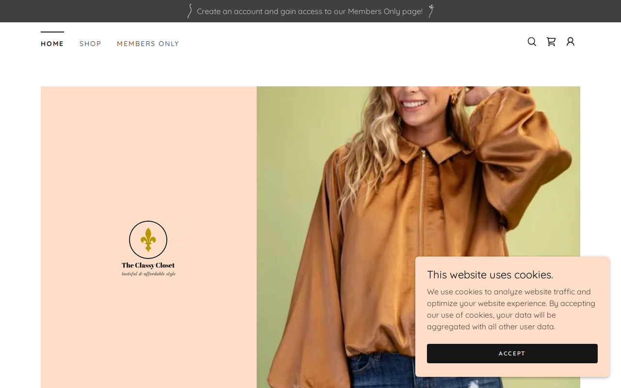The Classy Closet website preview