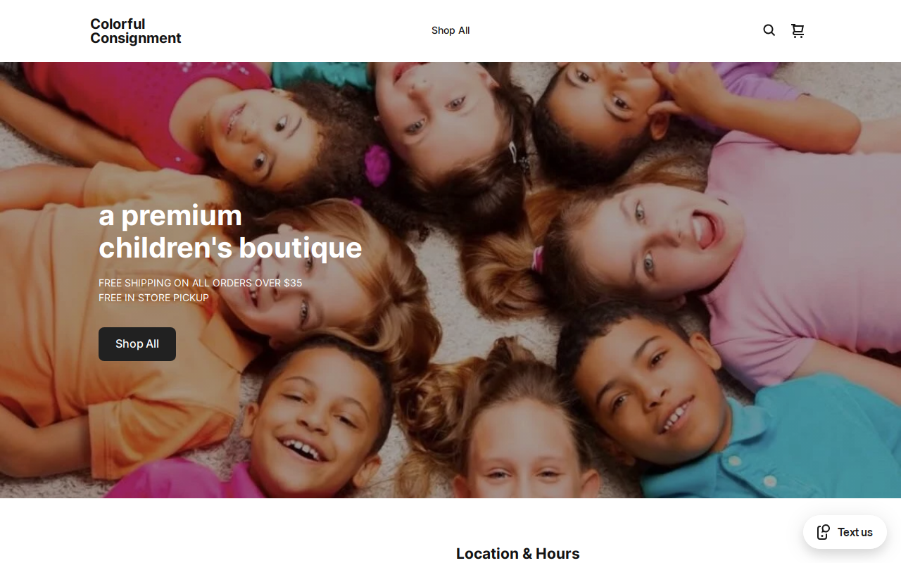 Colorful Consignment website preview