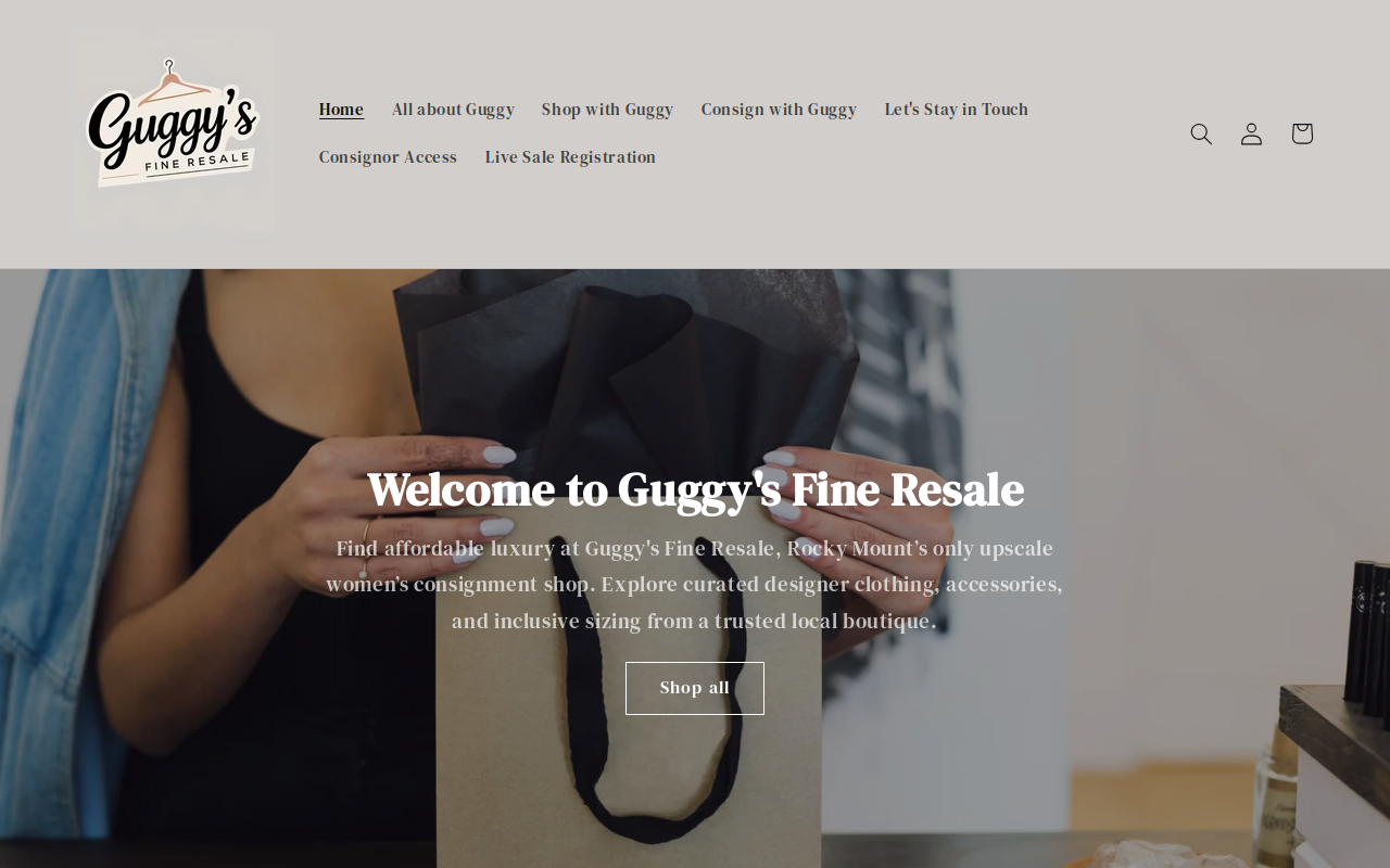 Guggy's Fine Resale website preview