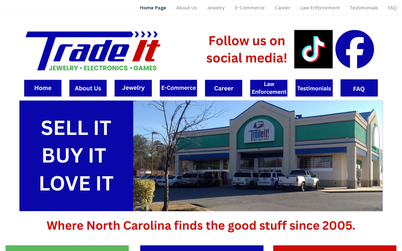 Trade It Rocky Mount website preview