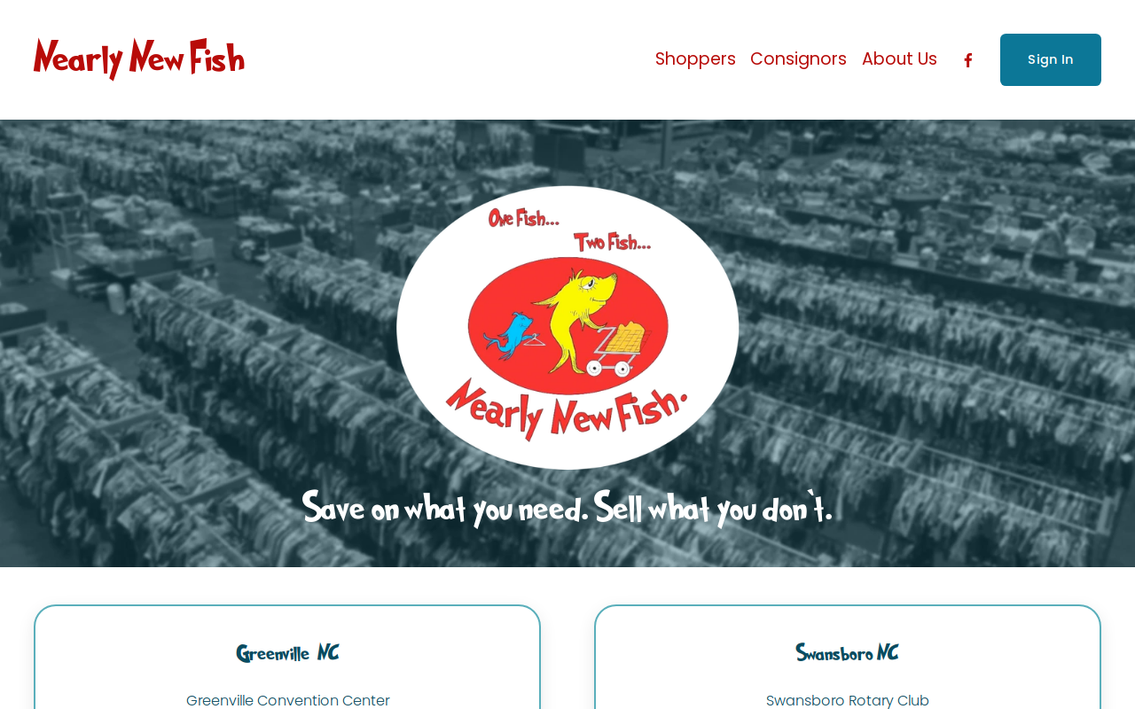 Nearly New Fish Children's Consignment Event website preview