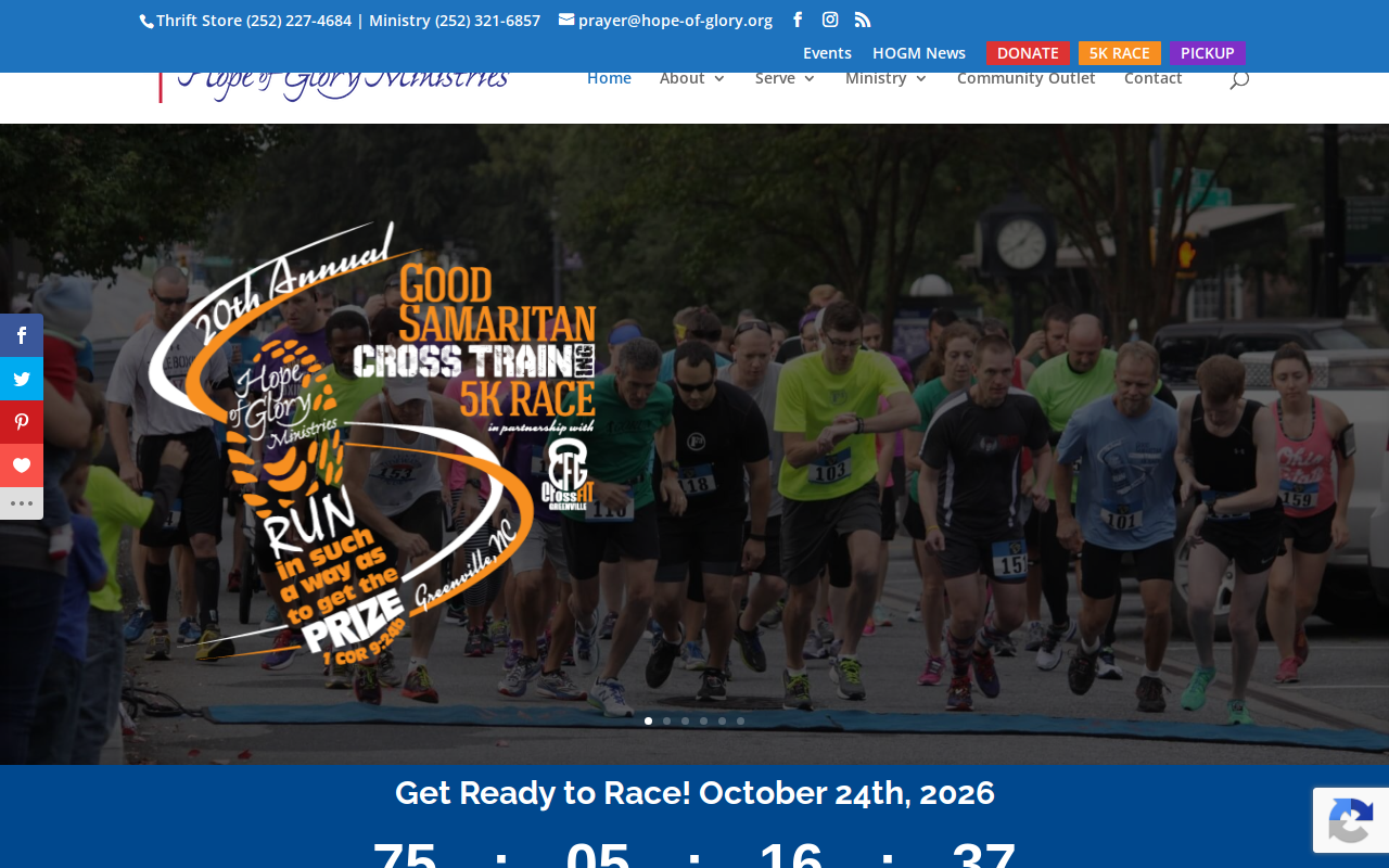 Hope of Glory Ministries website preview