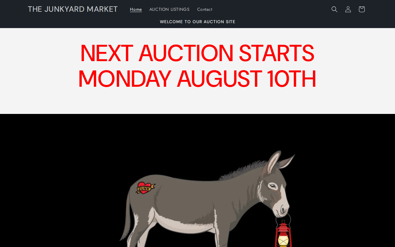 The JunkYard Market website preview
