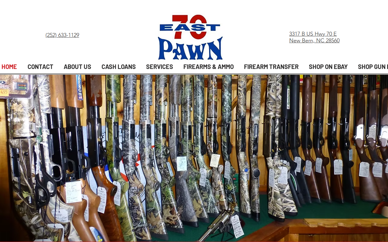 East 70 Pawn website preview