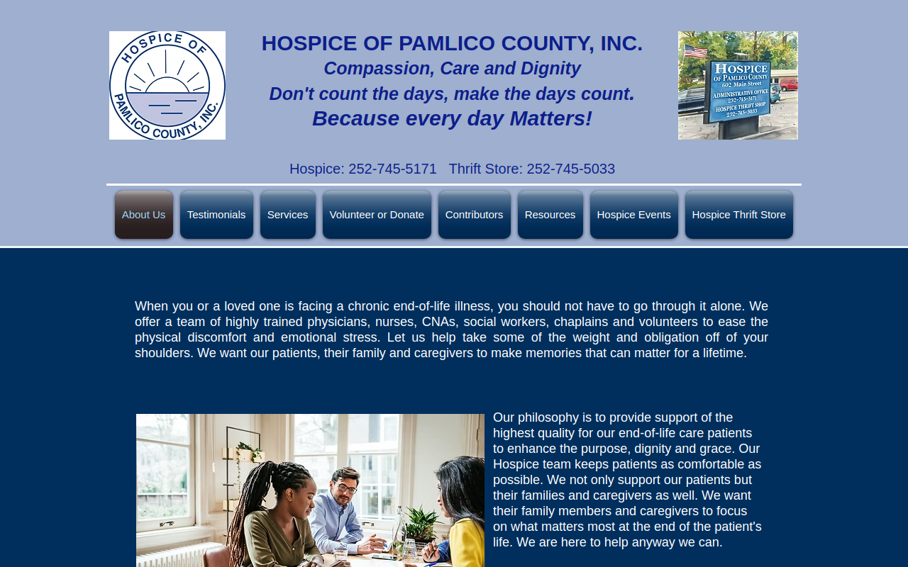 Hospice Store website preview