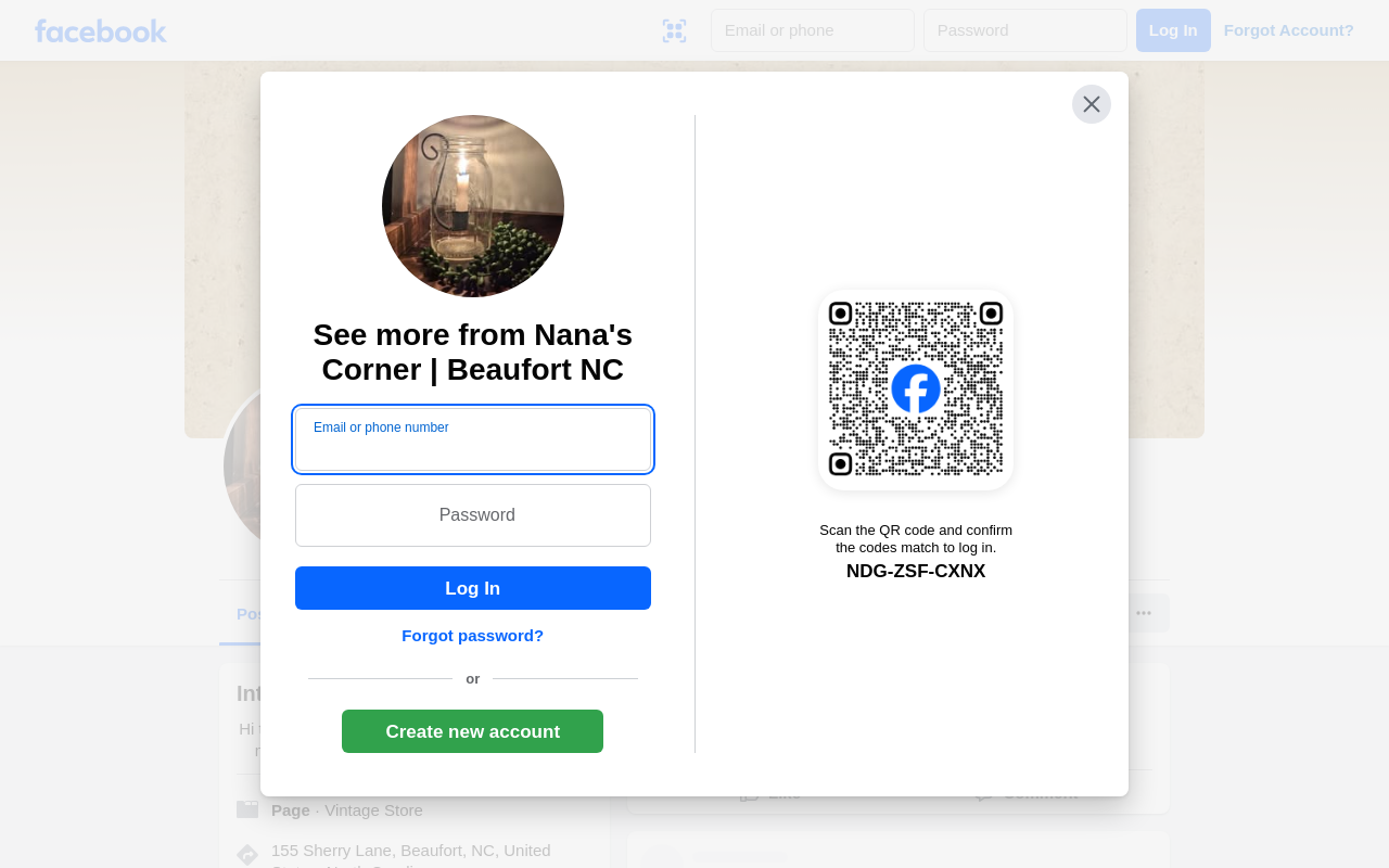 Nana's Corner website preview
