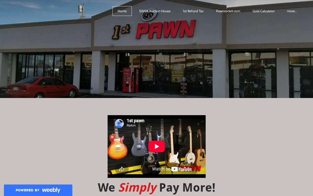 Pulaski Pawn & Firearms website preview